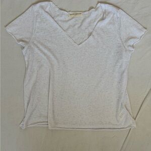 Urban Outfitters See Through White V-Neck Women's Top